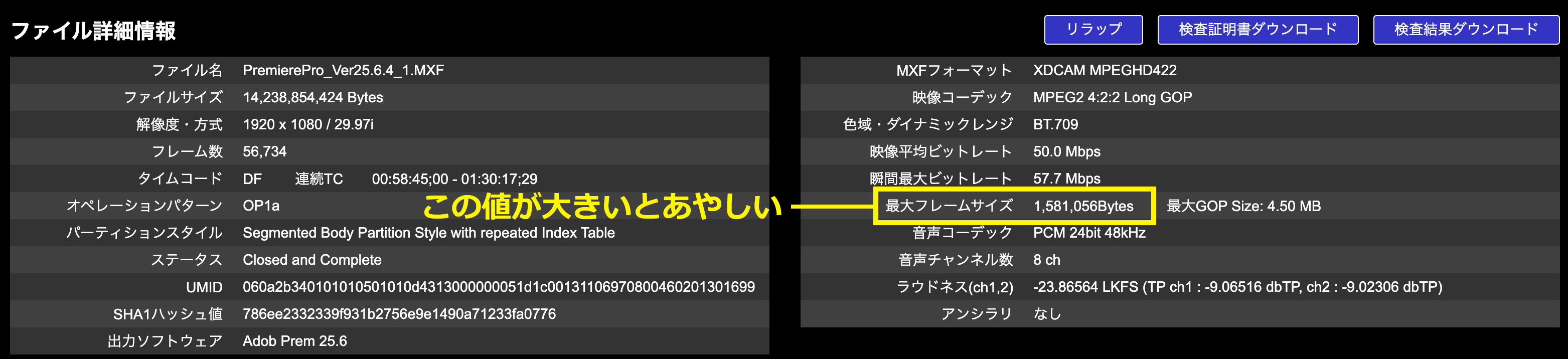 最大フレームサイズが大きいとあやしい